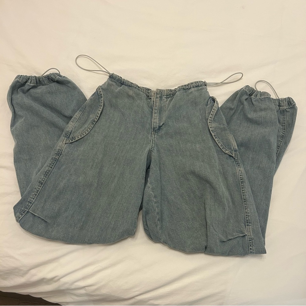 BDG Light Blue Denim Cargo Pants